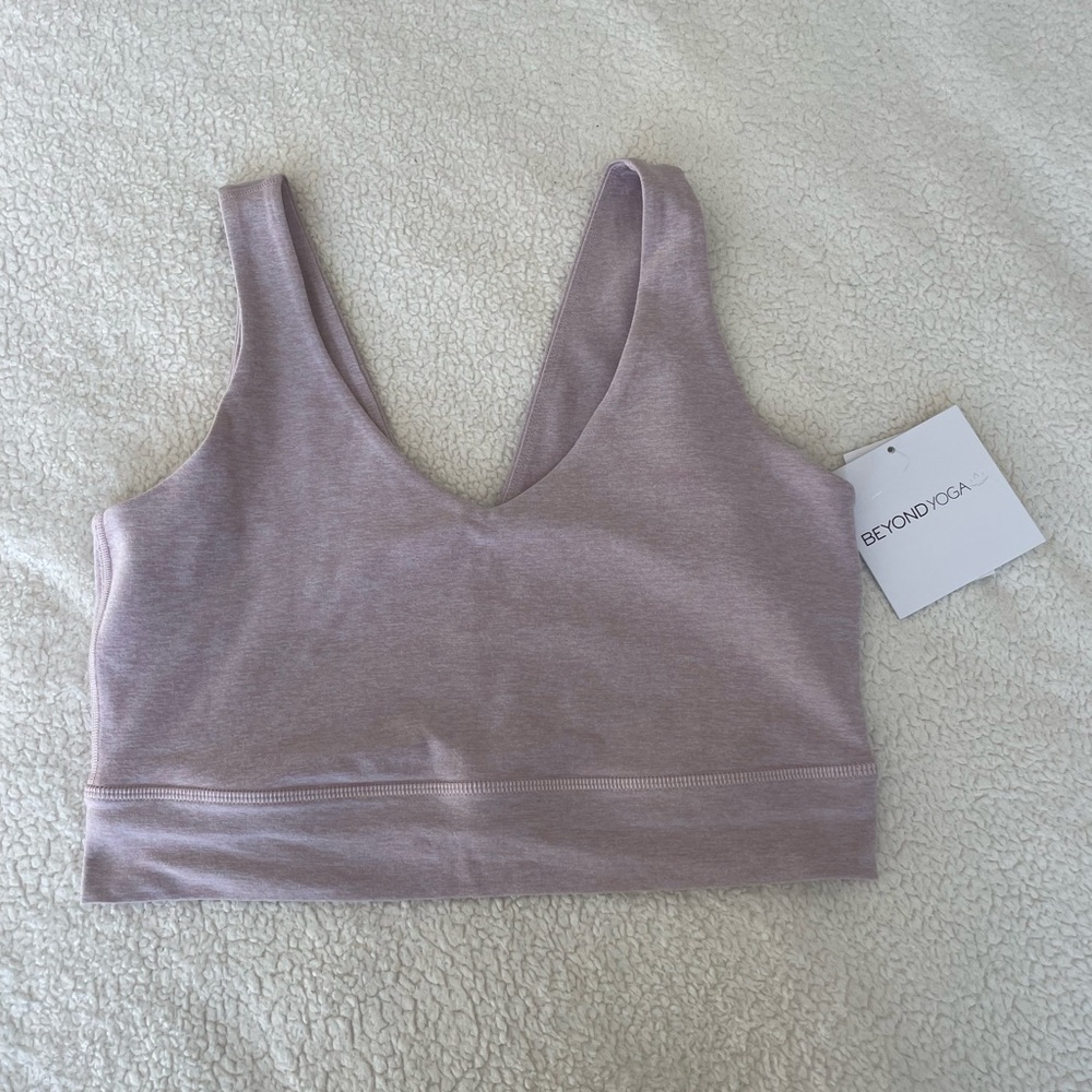 Spacedye Good Day Long Line Bra size medium lavender dusty rose BNWT